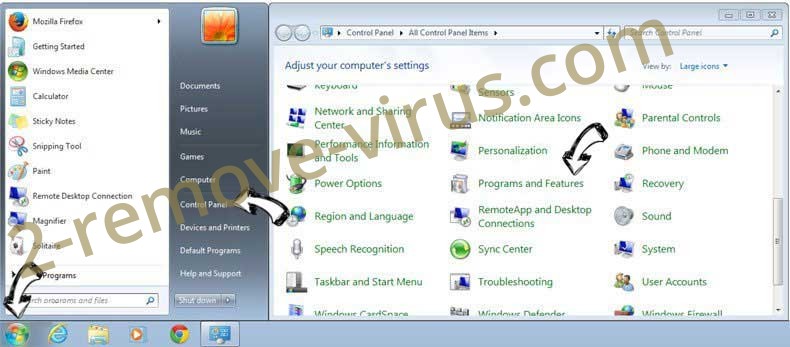 Uninstall Recipe Fresh Virus from Windows 7