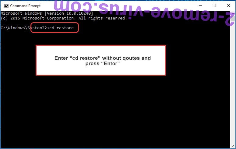 Uninstall Restorehelp@qq.com ransomware - command prompt restore