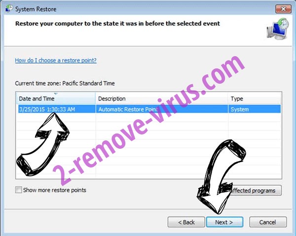 ZRB file virus - restore point