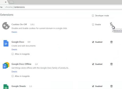 Rozšírenie cookies on/off – ako odstrániť?