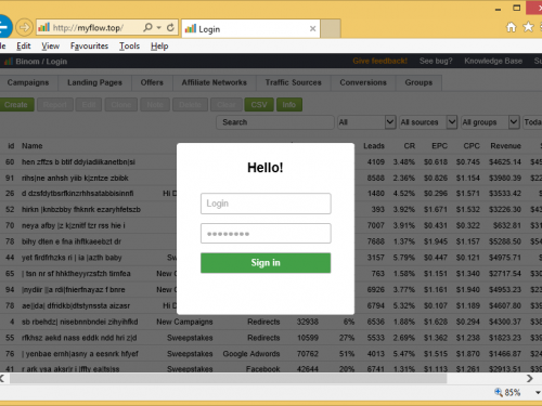 Myflow.top rimozione