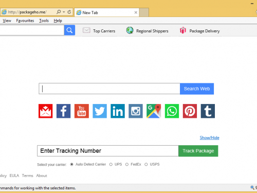 Rimuovere Packageho.me