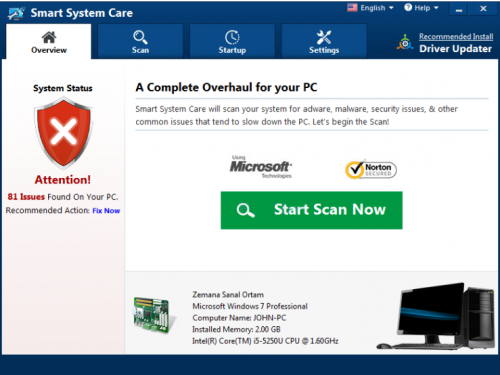 Odstrániť Smart System Care