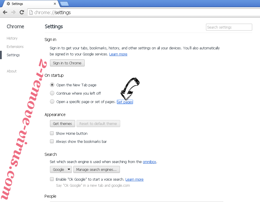 Scangoogle.ru Chrome settings