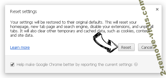 Startfenster Chrome reset