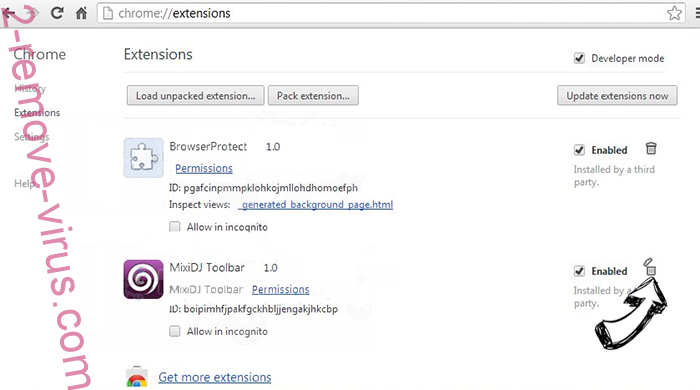 Search.mytab.club Chrome extensions remove