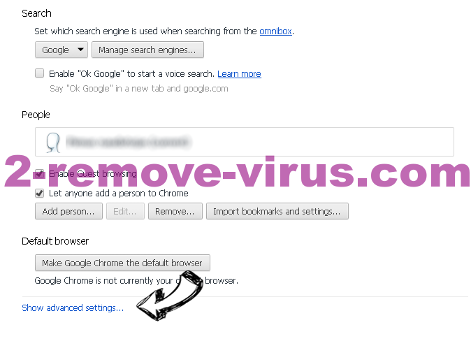 BountySearch virus Chrome settings more
