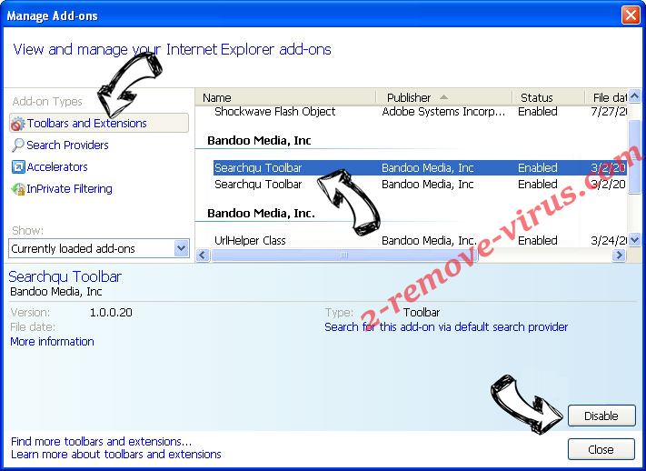 Search.mytab.club IE toolbars and extensions