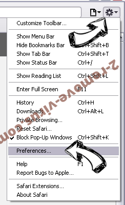 Zippyshare virus Safari menu