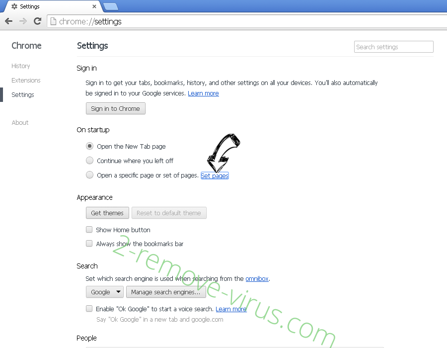 search.freegamesearcher.com Chrome settings