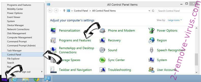 Delete Coolestmedia.net from Windows 8