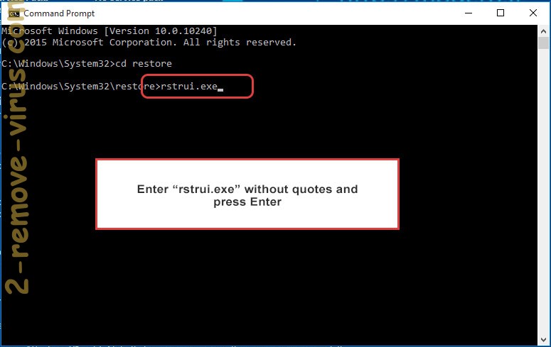 Delete .Cobra files - command prompt restore execute