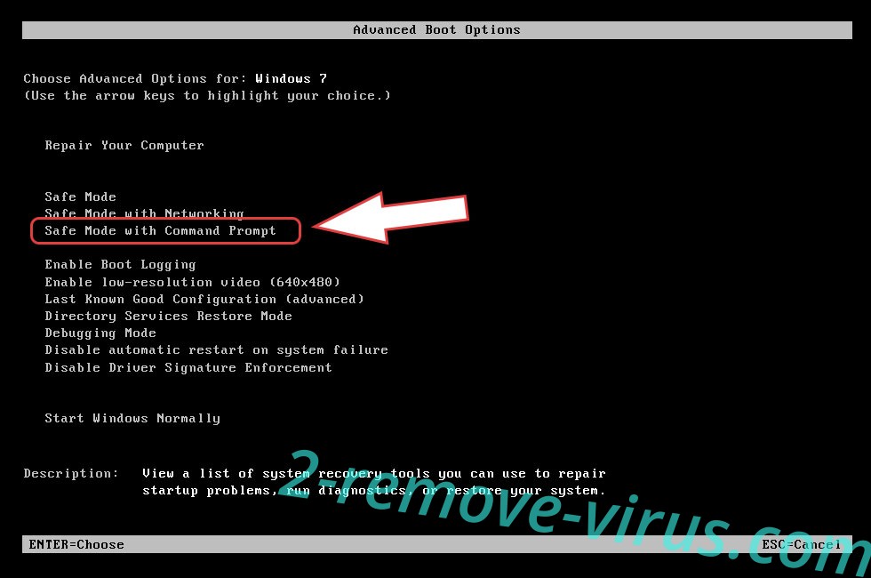 Remove Thx Ransomware files - boot options