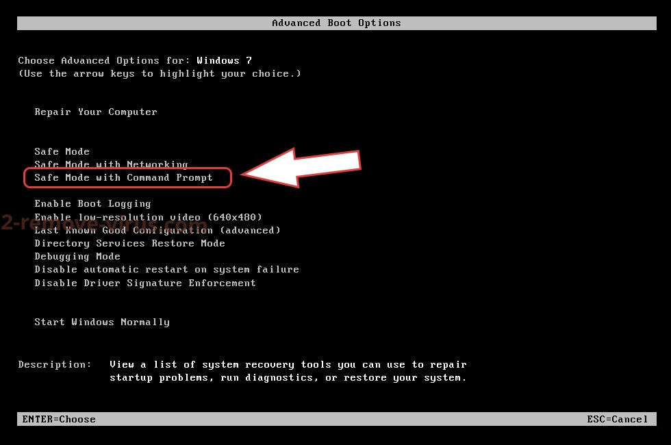 Remove .neras Files Virus - boot options