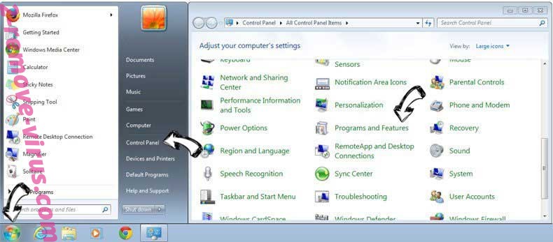 Uninstall MetroWhiz Toolbar from Windows 7