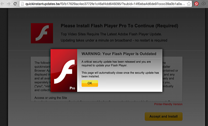 Flash Player Update Scam