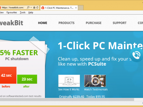 Rimuovere Tweakbit.com Redirect