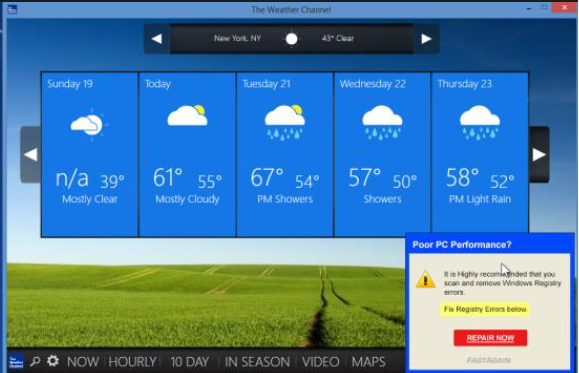 Weather Update Toolbar