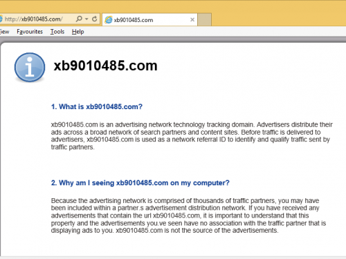Rimuovere Xb9010485.com