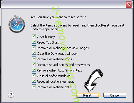 Search40.co virus Safari reset