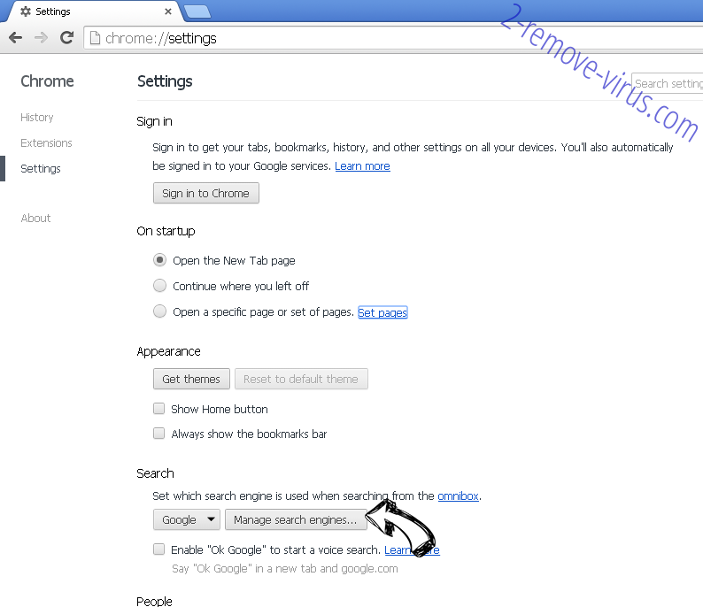 Search Daemon Chrome extensions disable