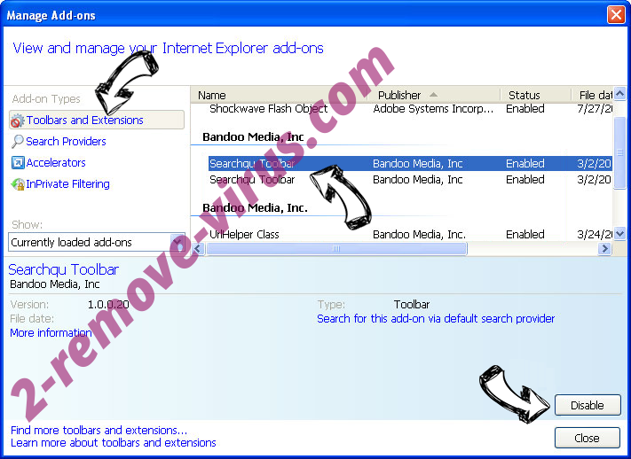 Search Daemon IE toolbars and extensions
