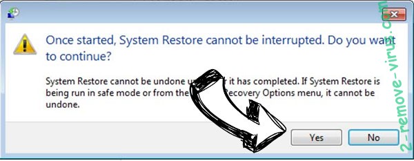 Repter ransomware removal - restore message