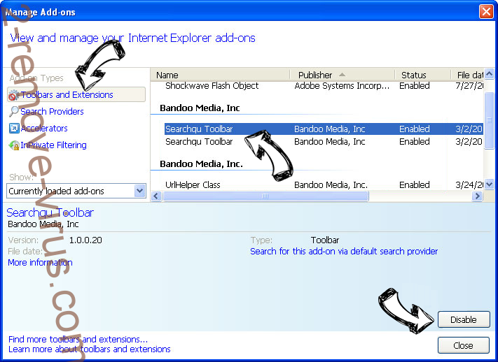 Search25.co IE toolbars and extensions