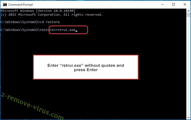 Delete Dqb Ransomware - command prompt restore execute