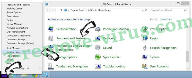 Delete Spaces adware from Windows 8