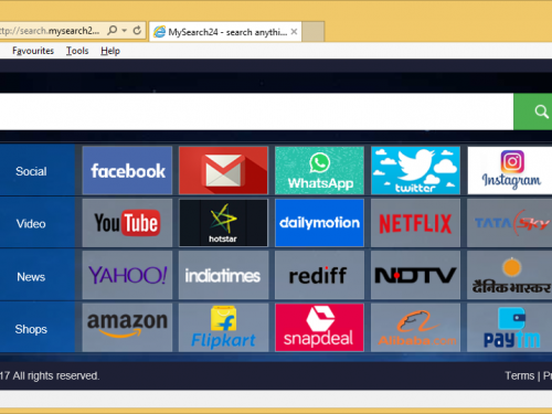 Rimuovere Search.mysearch24.com