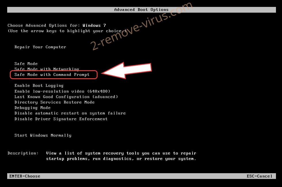 Remove .FlyBox file ransomware - boot options
