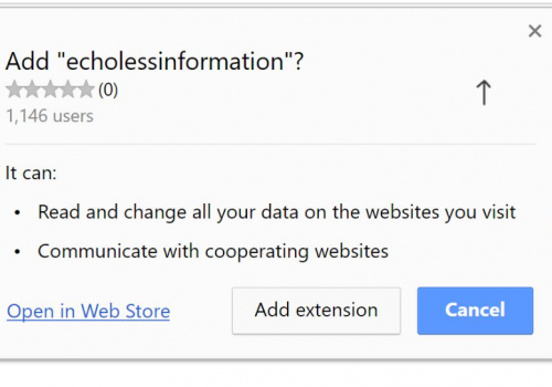 Odstrániť Echolessinformation Chrome Extension
