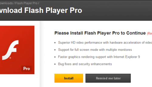 Odstrániť Flash Player Pro virus