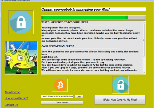 Eliminar Spongebob 2.0 Ransomware