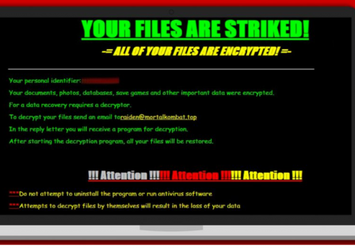 Eliminar Striked ransomware