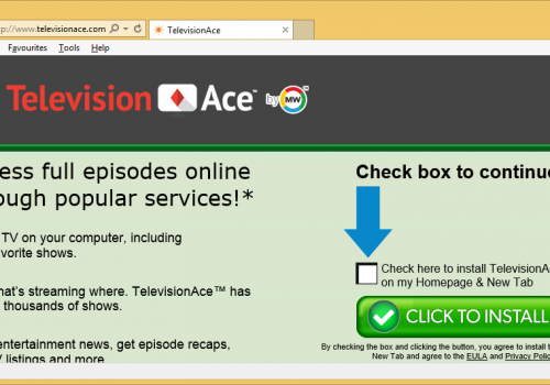 Odstránenie TelevisionAce Toolbar