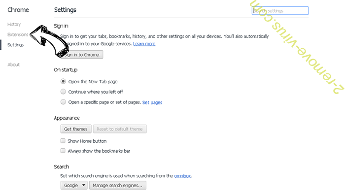 Enlever TeachPad Adware Chrome settings