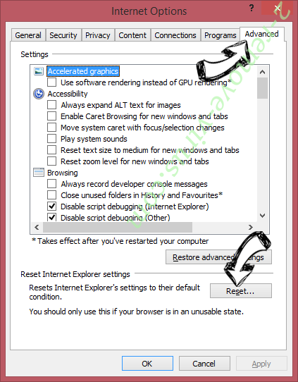 Enlever TeachPad Adware IE reset browser