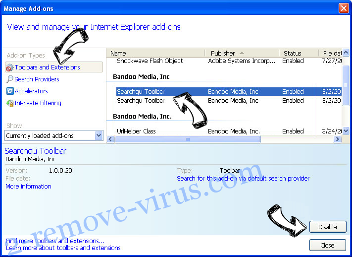 Enlever TeachPad Adware IE toolbars and extensions
