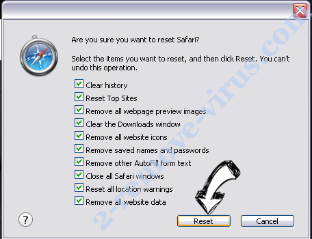 TeachPad Adware Safari reset
