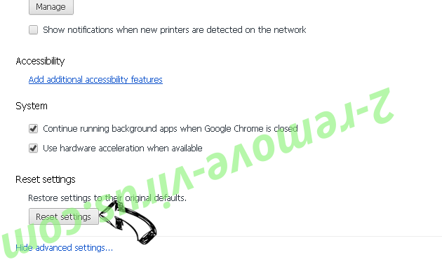 MainSearchBoard Adware Chrome advanced menu