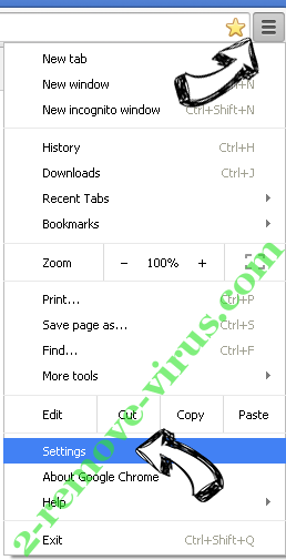 Searchererr.website  Chrome menu