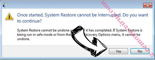 Taqw Ransomware removal - restore message