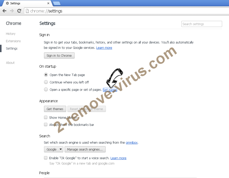 DebugRootMouse (Mac) adware Chrome settings