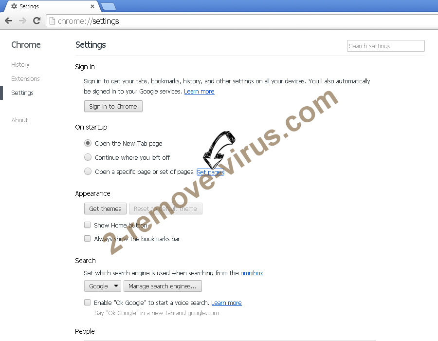 Apple-panda.com Virus Chrome settings