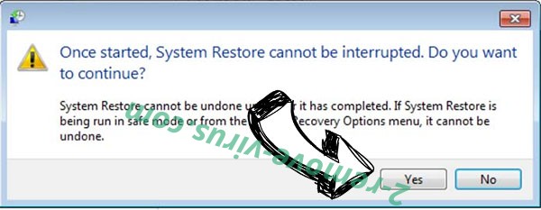 Rec ransomware removal - restore message