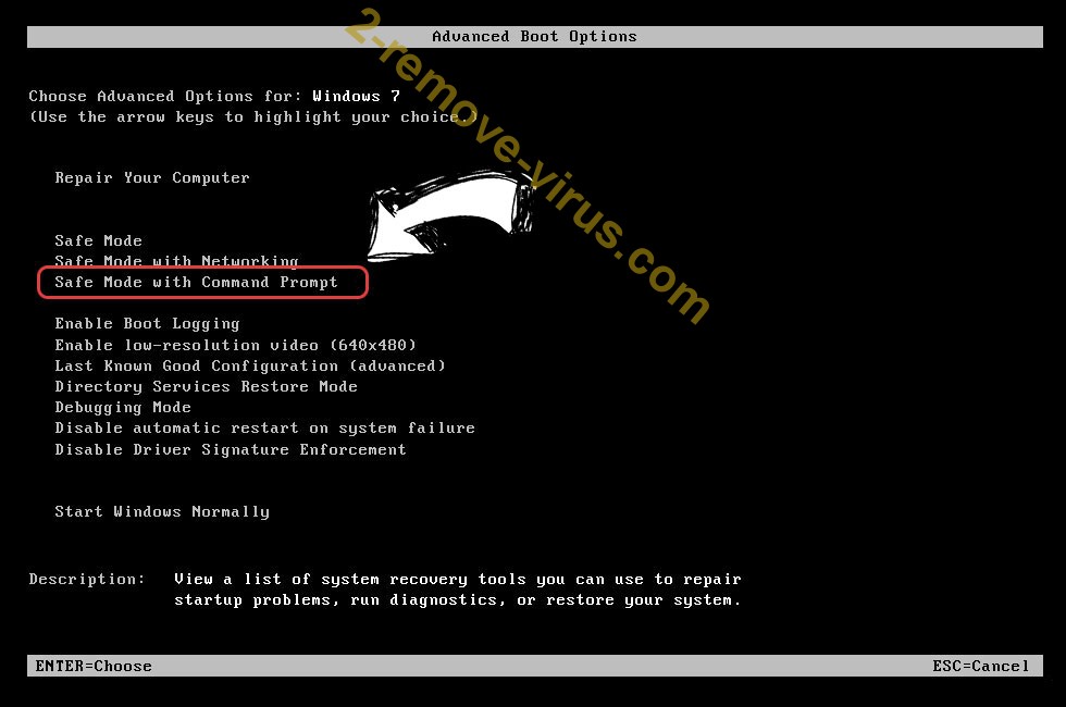 Windows boot menu - command prompt