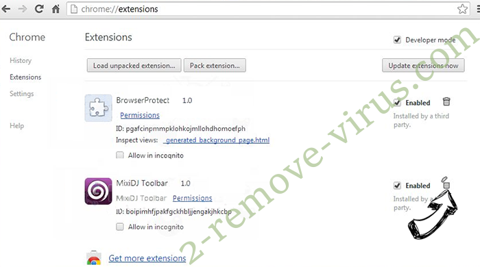 Kenyarhino.com Virus Chrome extensions remove