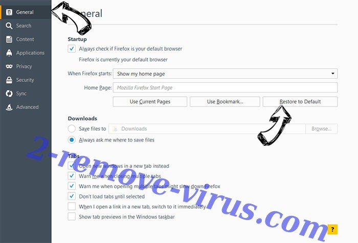 Free FLV Player Virus Firefox reset confirm